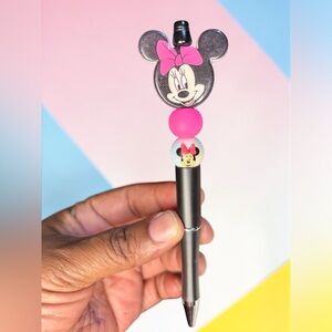 Custom Design Character Pink and Black Pen